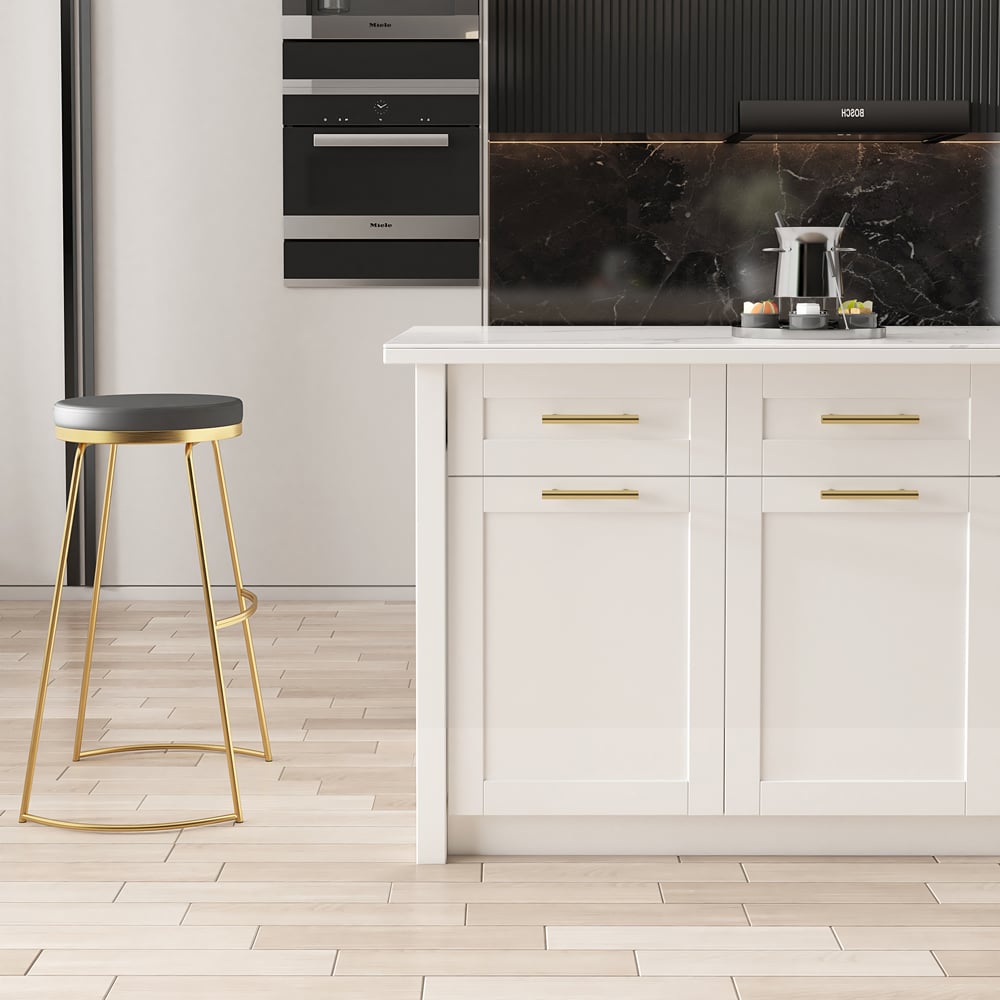 Otázky a odpovědi pro Moderní bílý kuchyňský ostrůvek se slinutou kamennou deskou a více úložnými prostory