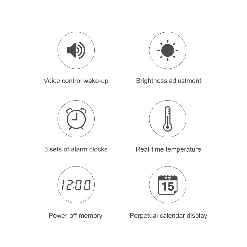 Customer Reviews for 670mm LED Silent Wall Clock Multi-function Display Voice-Activated, Dual Power Suppiy