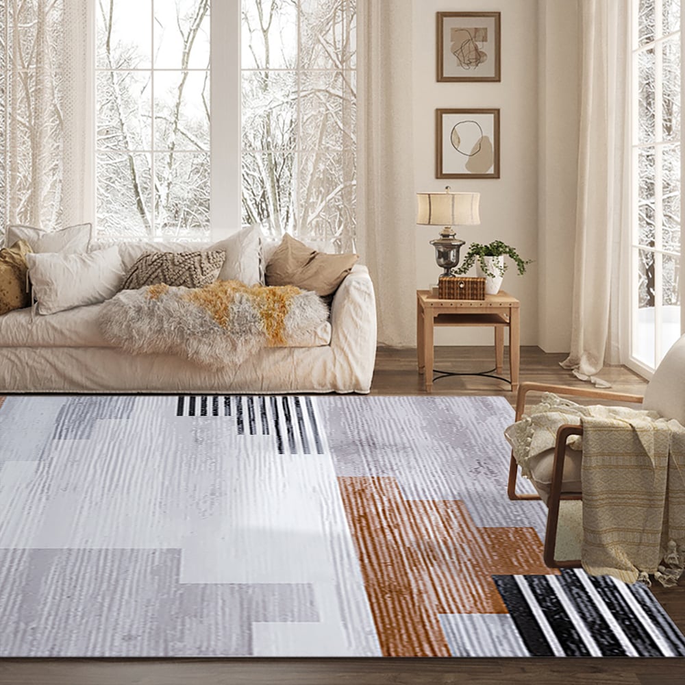 Questions and Answers for 1500mm x 2100mm Abstract Rug Polyester Rectangular Machine Washable Living Room Area Mat