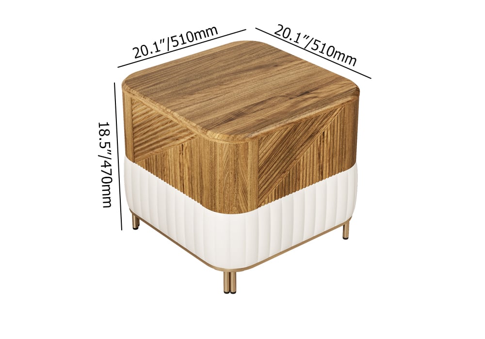 Wovent Walnut & Leather Living Room Set weights dimensions image