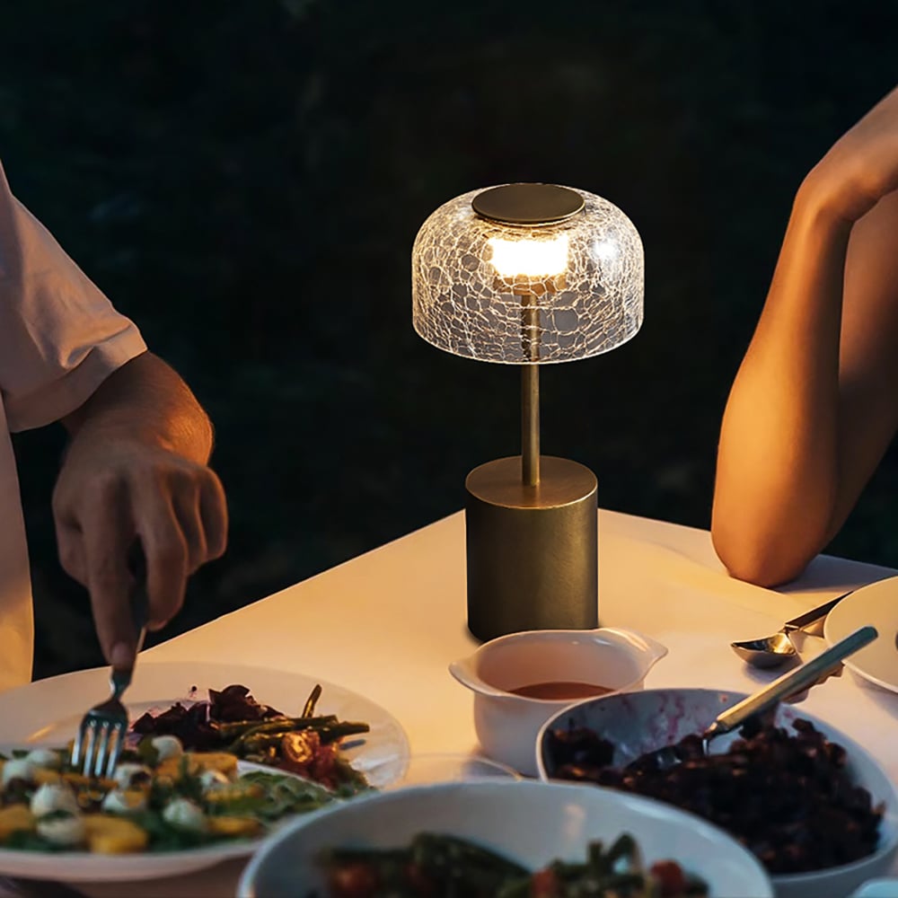 Questions and Answers for 2500mAh Bronze Gold Glass Desk Lamp Wireless USB Rechargeable Touch 3 colors Table Light