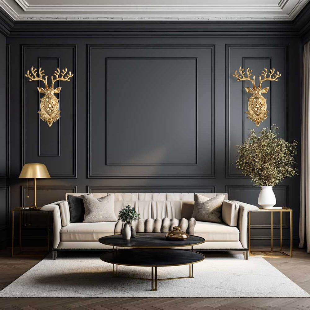 Customer Reviews for Creative Gold Lucky Deer Animals Head Wall Sculptures Wall Decorations