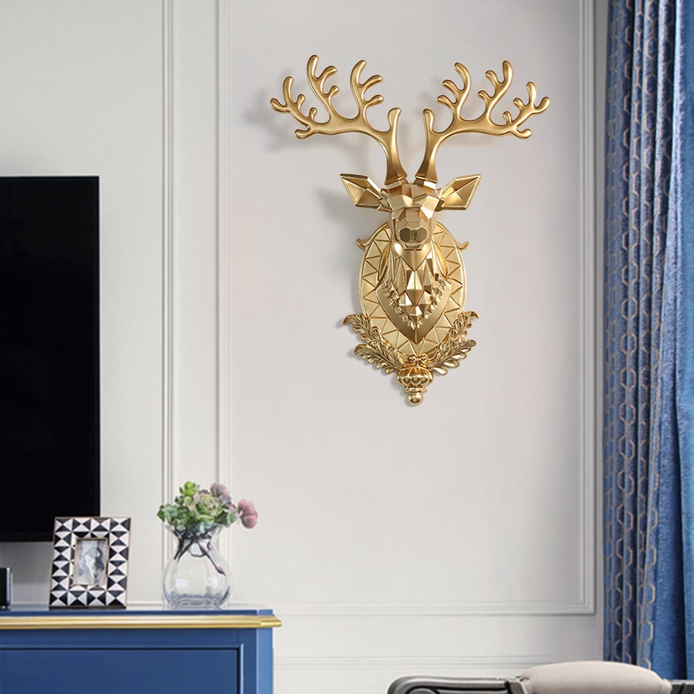 Customer Reviews for Creative Gold Lucky Deer Animals Head Wall Sculptures Wall Decorations