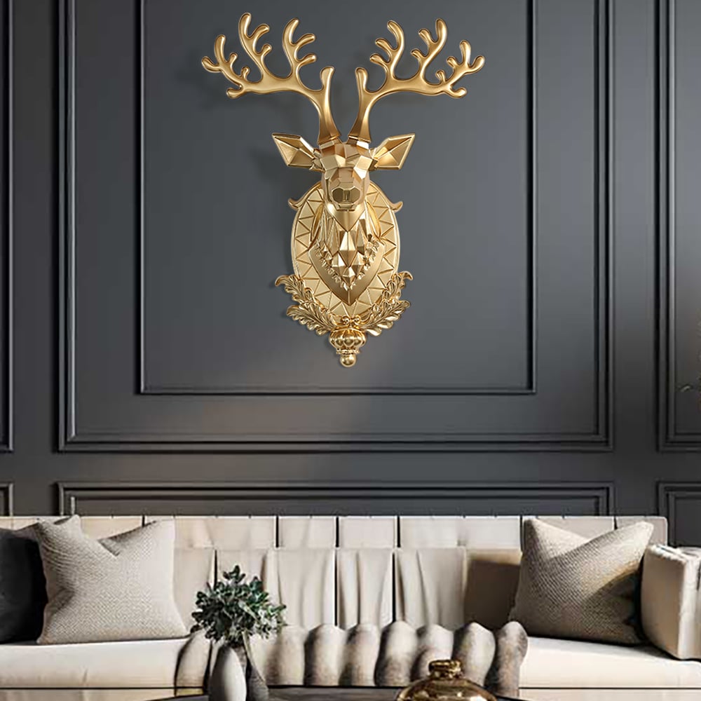Customer Reviews for Creative Gold Lucky Deer Animals Head Wall Sculptures Wall Decorations
