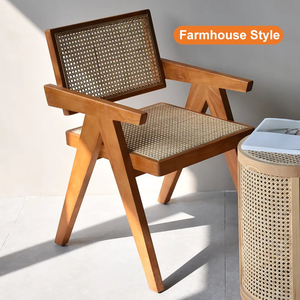 Questions and Answers for Archic Walnut Japandi Rattan Set of 2 Dining Chair with Solid Wood Frame