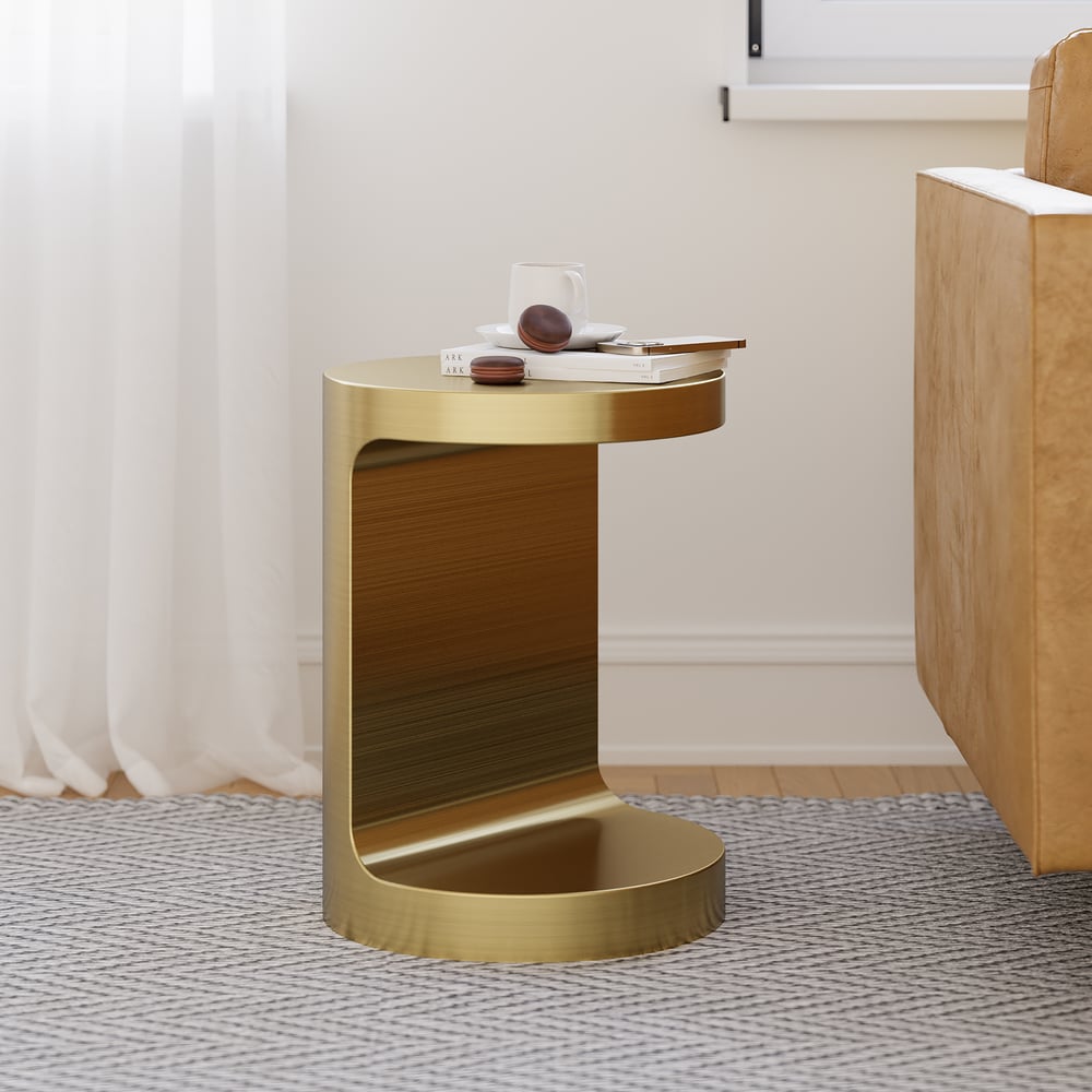 Questions and Answers for C Shaped Side Table Gold Cocktail Table