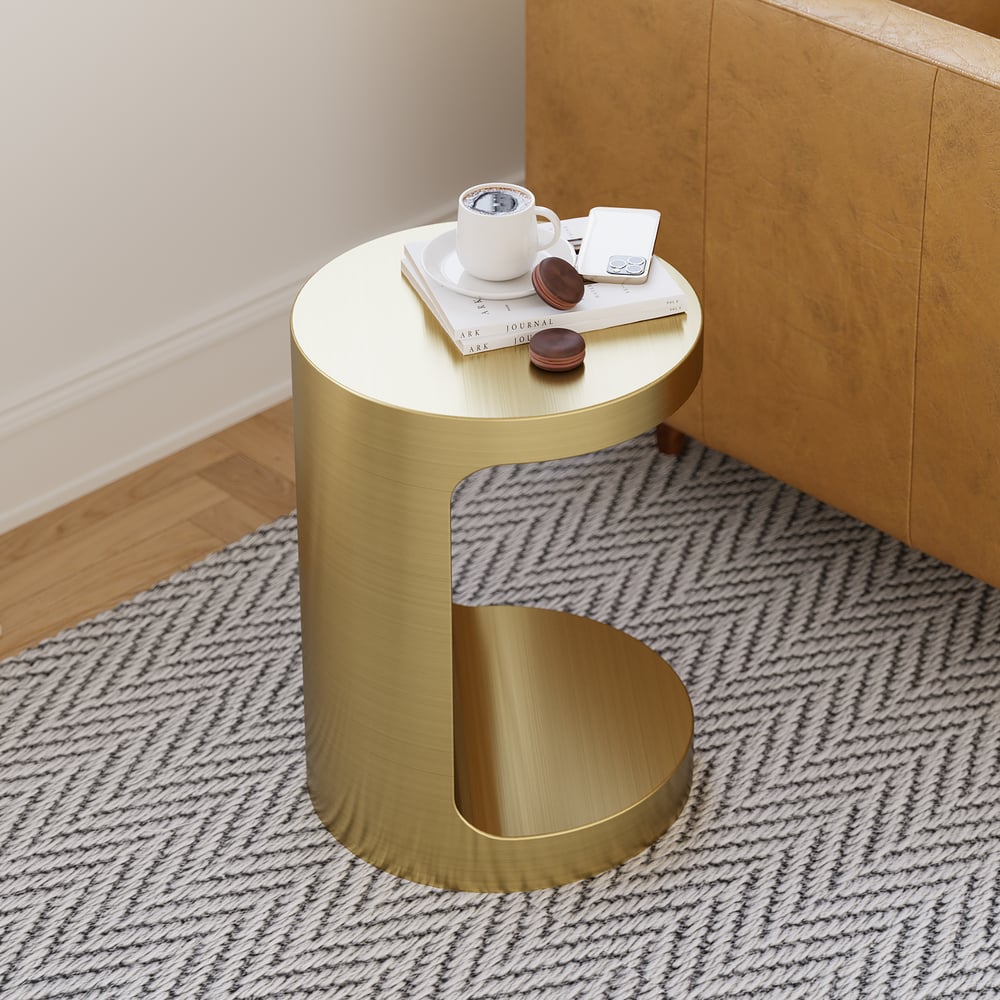 Questions and Answers for C Shaped Side Table Gold Cocktail Table