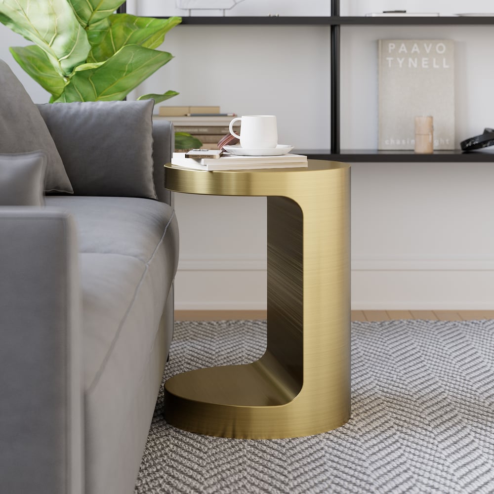 Questions and Answers for C Shaped Side Table Gold Cocktail Table