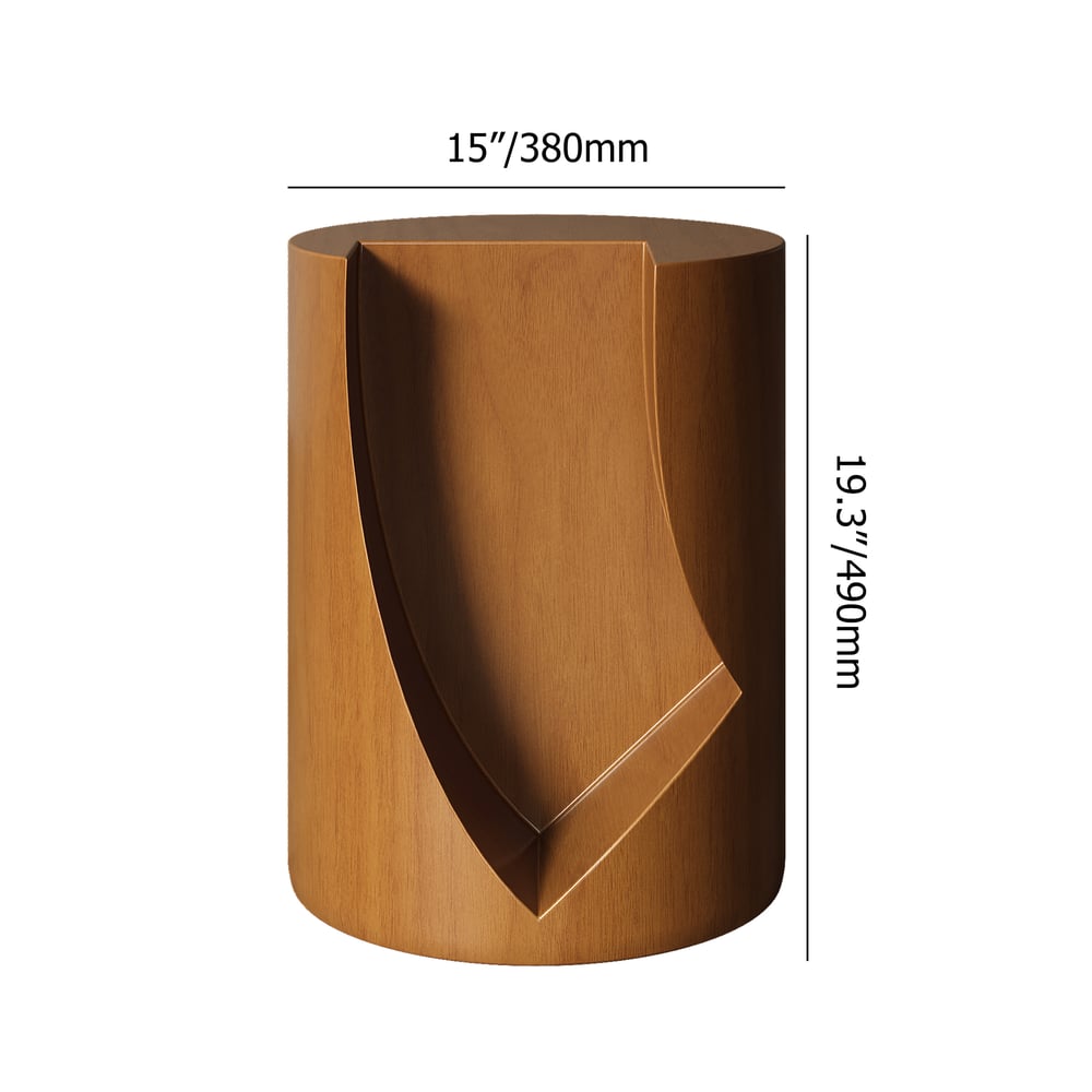 Modern Walnut Side Table with Open Storage