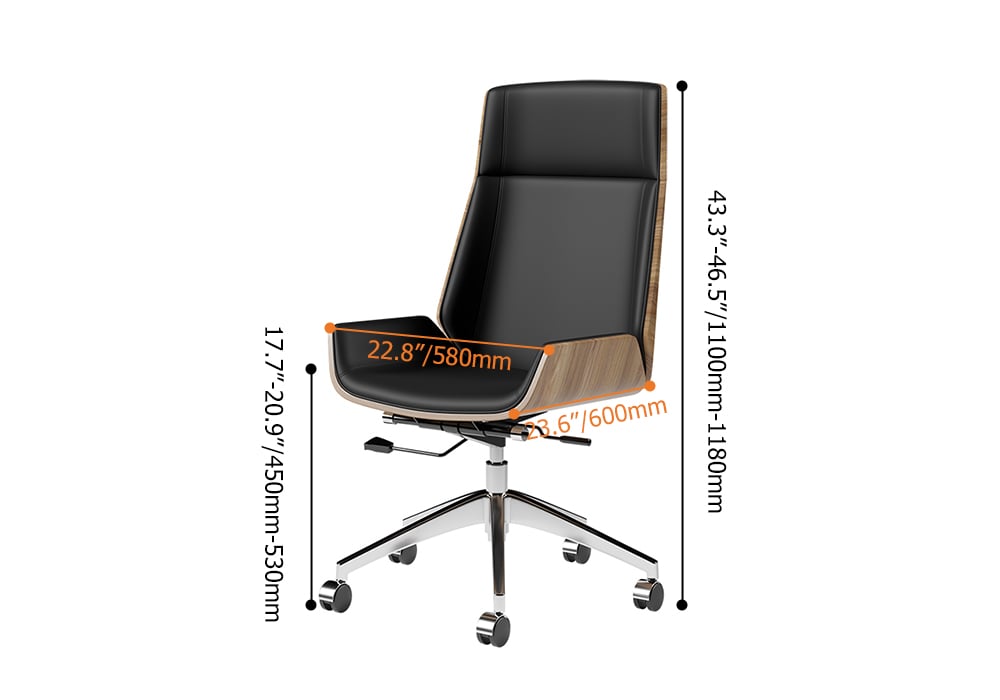 Set Industrial Distressed Wood Writing Desk Black Faux Leather Office Chair (70.9") weights dimensions image