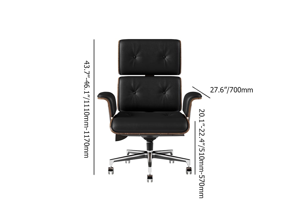Set Black L-Shape Executive Desk Right Hand Reclining Leather Office Desk Chair (70.9" ) weights dimensions image
