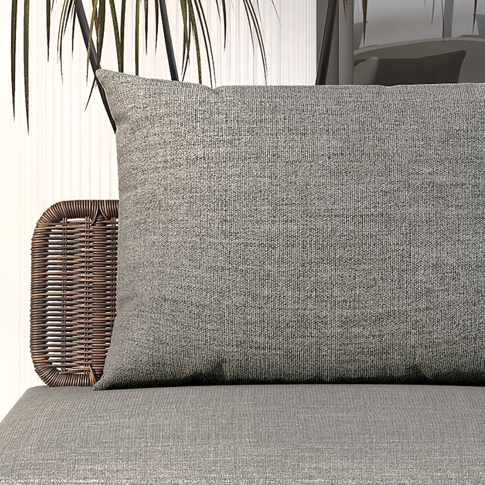Customer Reviews for 950mm Wide Modern Aluminum & Rattan Outdoor Sofa with Cushion in Gray & Brown