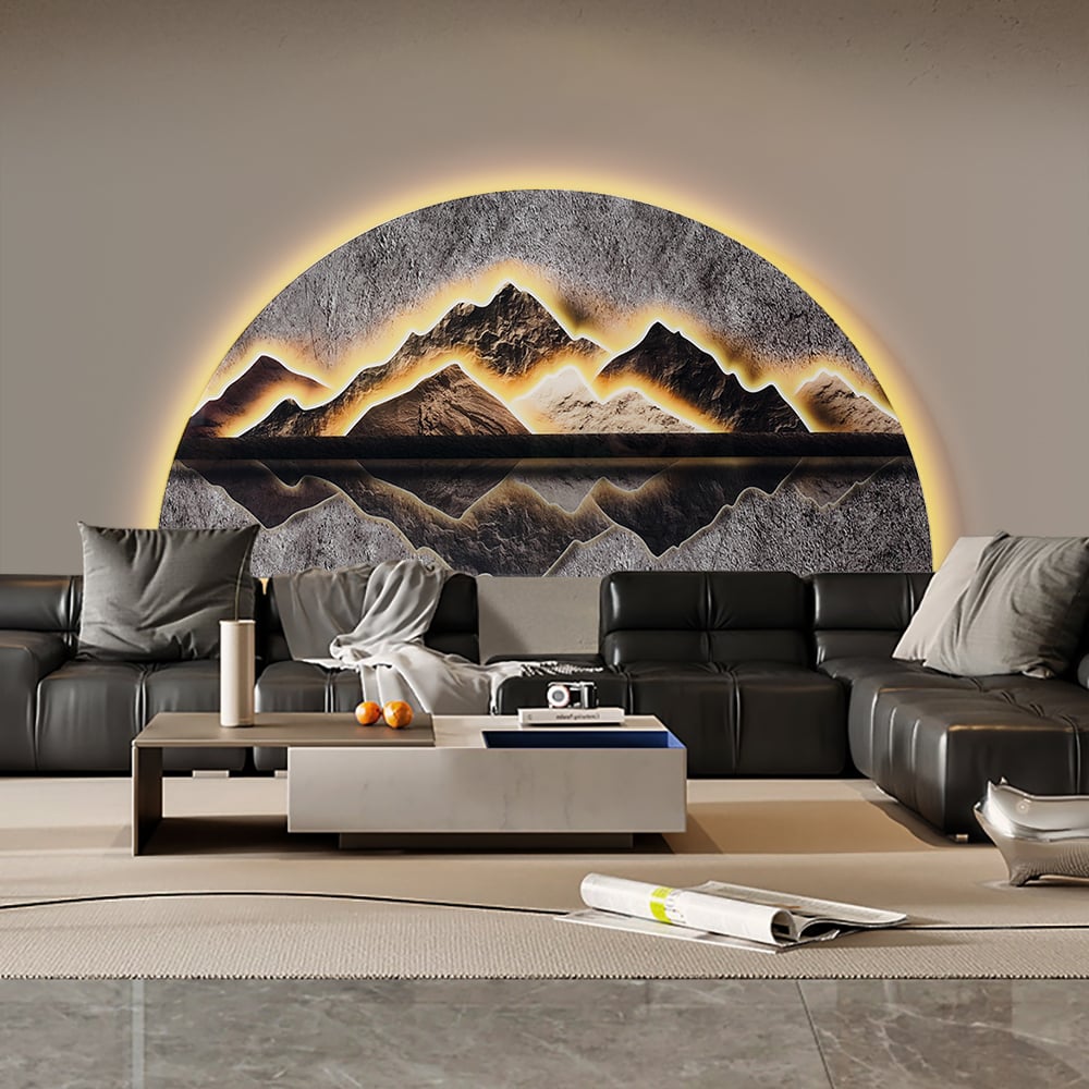 Questions and Answers for 1250mm Modern Abstract LED Lighting Wall Decorative Painting Living Room Decorative