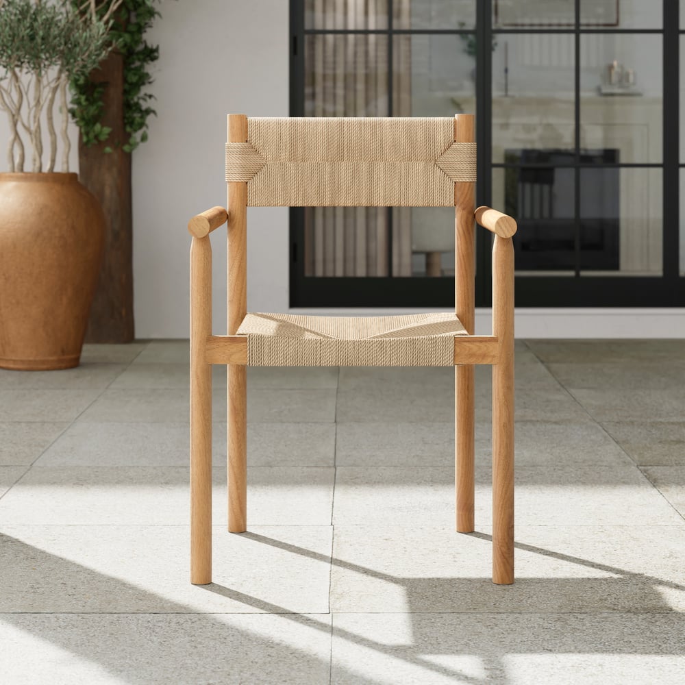 Customer Reviews for Natural Teak Wood Woven Natural Jute Outdoor Dining Chair