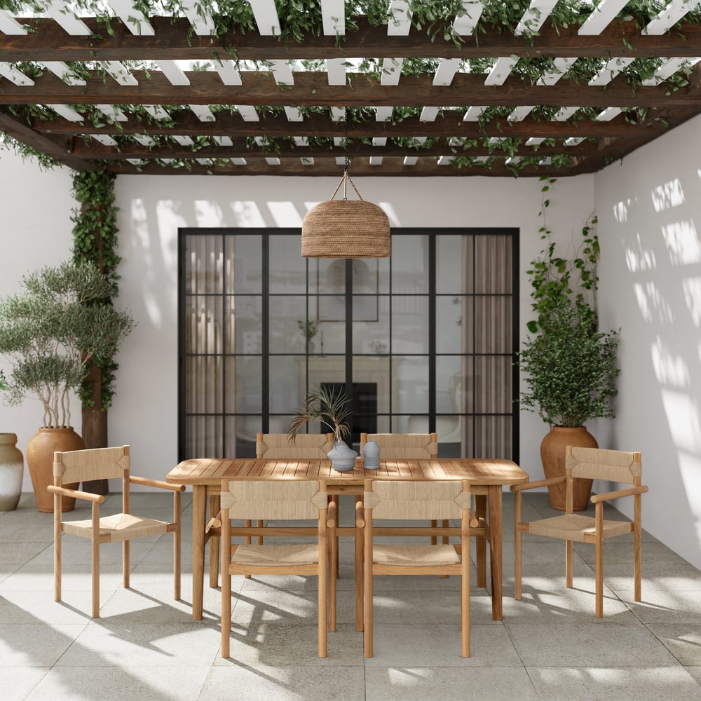 Customer Reviews for Natural Teak Wood Woven Natural Jute Outdoor Dining Chair