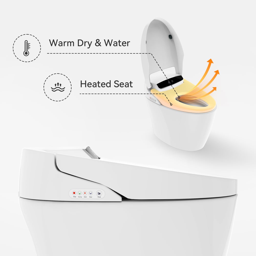 Questions and Answers for Hynova AX1 Automatic Flushing Smart Bidet Toilet, Manually Open/Close Lid 1.28 GPF, cUPC