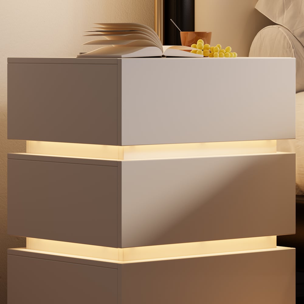 Customer Reviews for Lumio 3-Drawer LED Smart Nightstand with Light