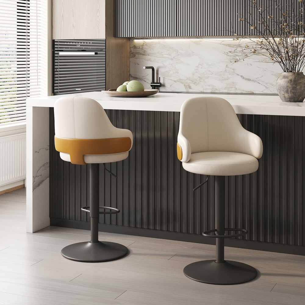 Hodnocení zákazníků pro položku Ostrov a stolička 72" moderní laminátový kuchyňský ostrůvek se 2 sametovými otočnými barovými stoličkami