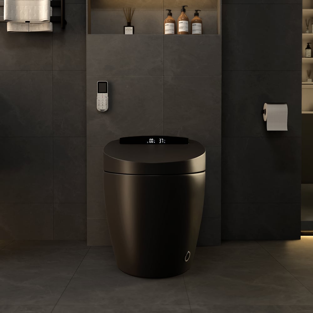 Questions and Answers for Hynova AX1 Smart Bidet Toilet with Auto Flush & Auto Open Lid, Black, 1.28 GPF