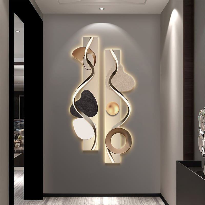 Questions and Answers for 1000mm Modern Abstract Geometric Multi-colour Acrylic Wall Art with LED Backlighting
