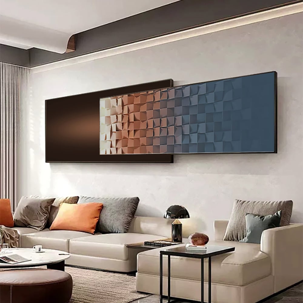 Questions and Answers for 1500mm×400mm Modern Adjustable Length Gradient  Wall Decor