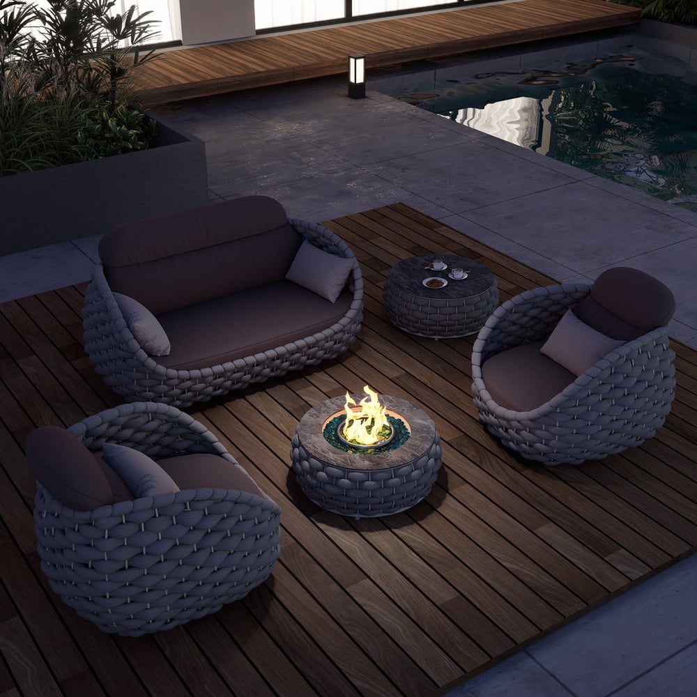 Hodnocení zákazníků pro položku Venkovní ohniště Tatta Weave kulaté propanové