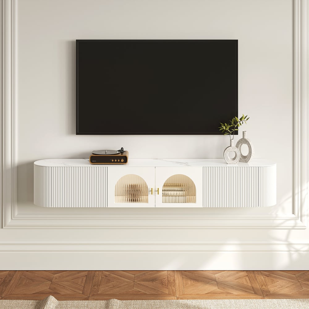 Questions and Answers for Modern Floating 1800 mm TV Cabinet Made of White Sintered Stone