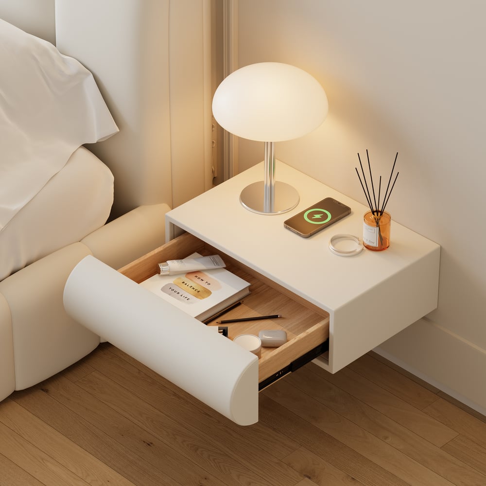 Otázky a odpovědi pro Humply bílý inteligentní kožený noční stolek s nabíjecí stanicí