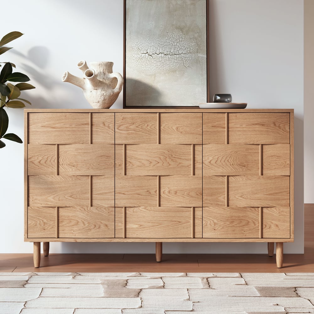 Questions et Réponses pour Buffet de cuisine 1520 mm avec 3 portes et 2 étagères