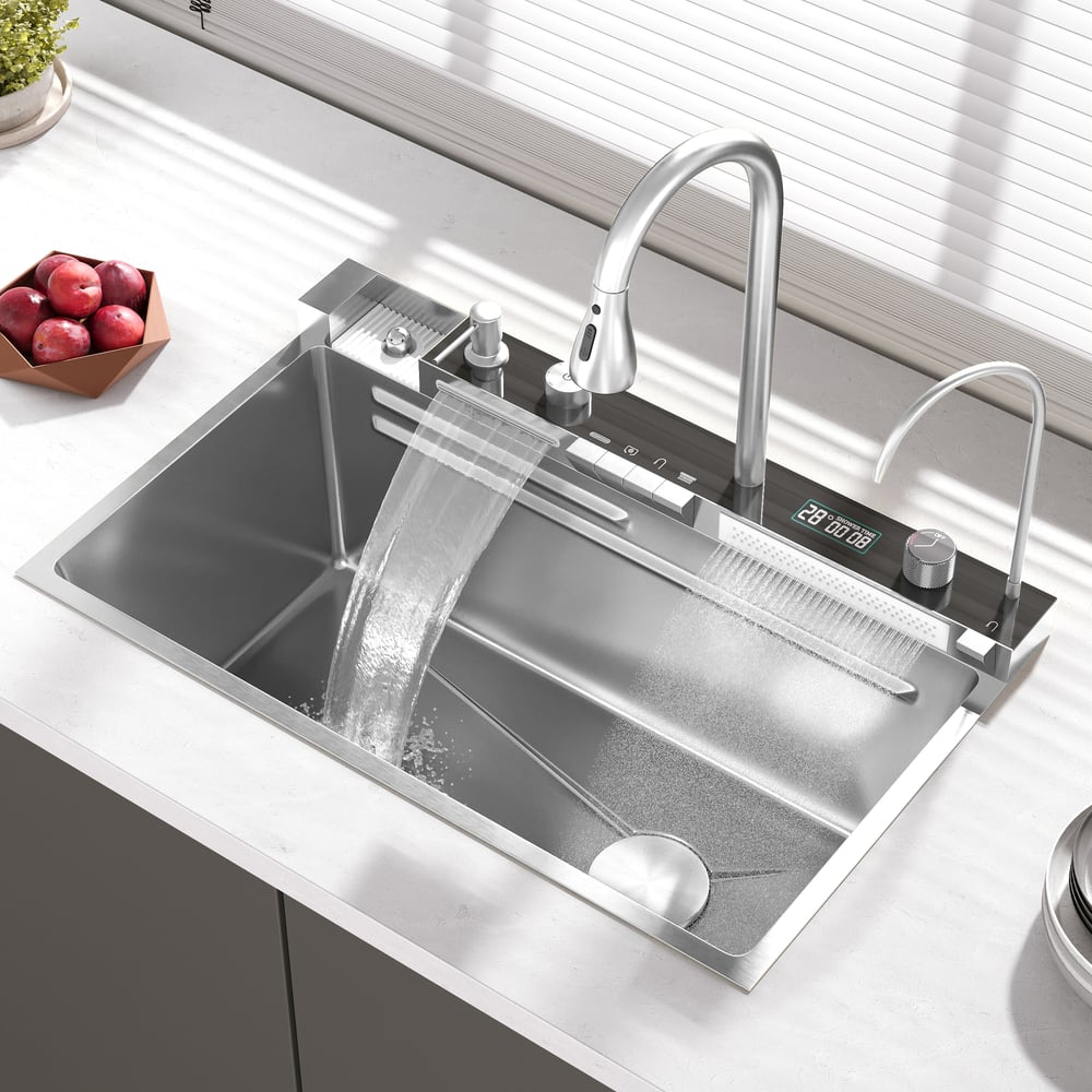 Customer Reviews for 75 cm Drop-in Kitchen Sink with Mixer Tap Single Bowl Stainless Steel