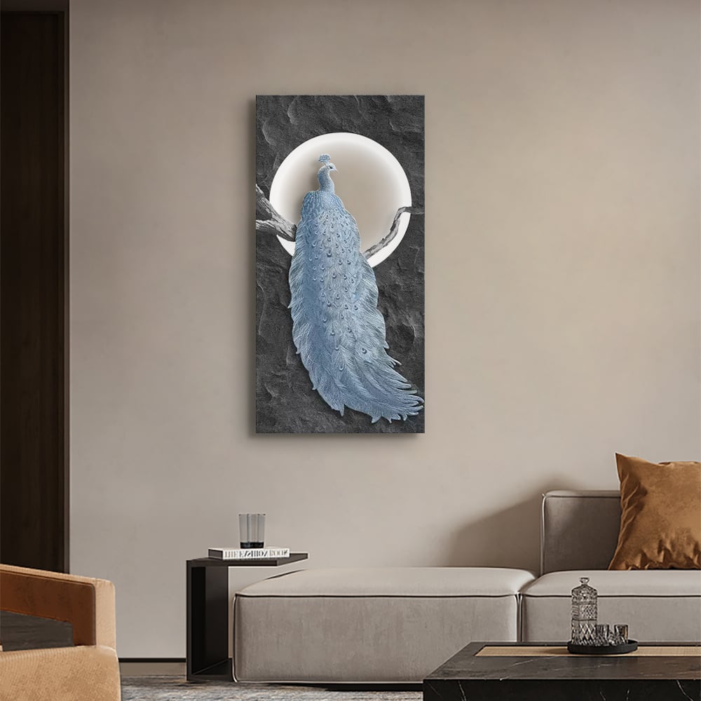 Questions et Réponses pour Décoration murale moderne en forme de paon à LED de 1000 mm avec chargement USB