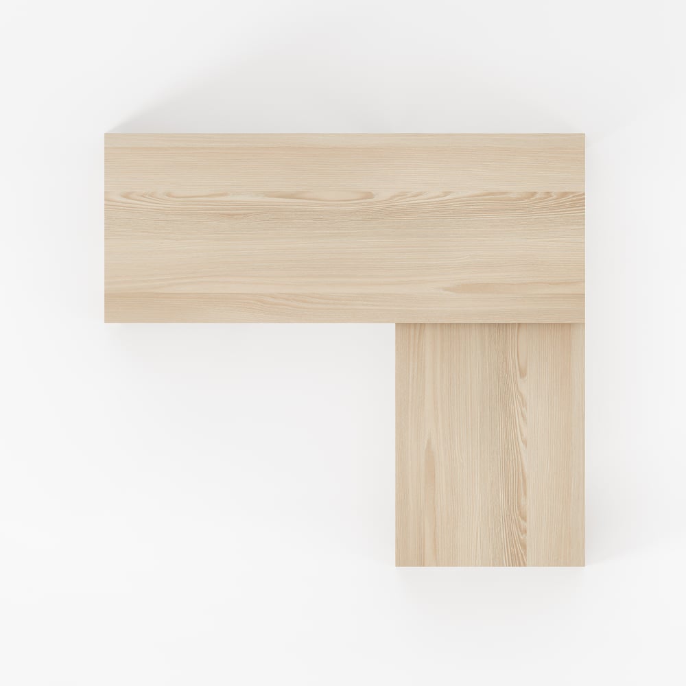 Modern Rotatable L-Shaped Executive Desk with Movable File Cabinet (59.8" )