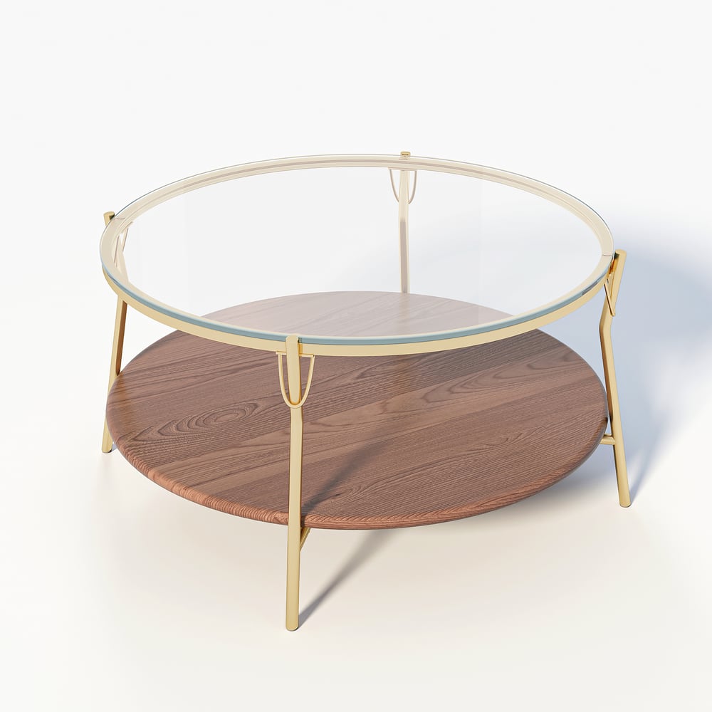 Customer Reviews for 760mm Glass Top Walnut 2-Tiered Coffee Table