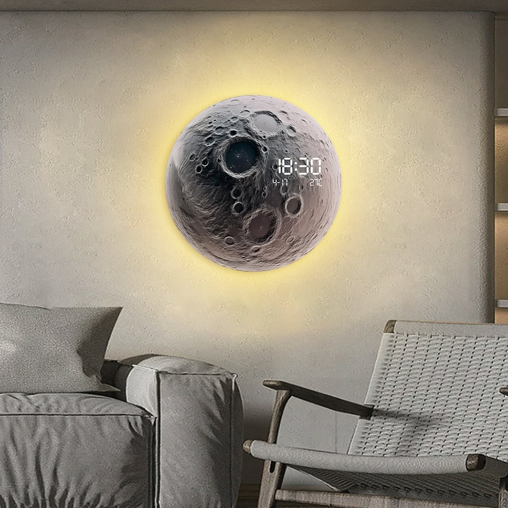 Questions and Answers for Modern and Unique LED Wall Clock Moon-inspired Home Decor
