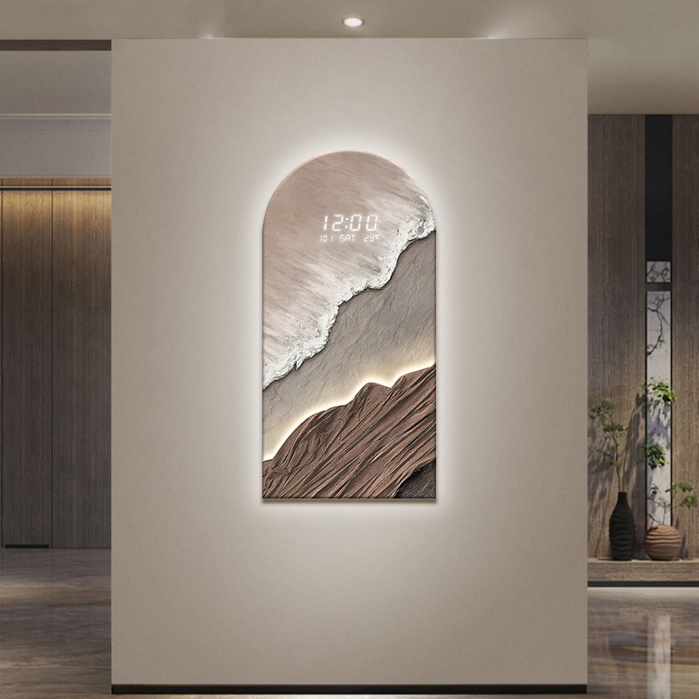 Hodnocení zákazníků pro položku Moderní nástěnné LED digitální hodiny s uměleckou texturou