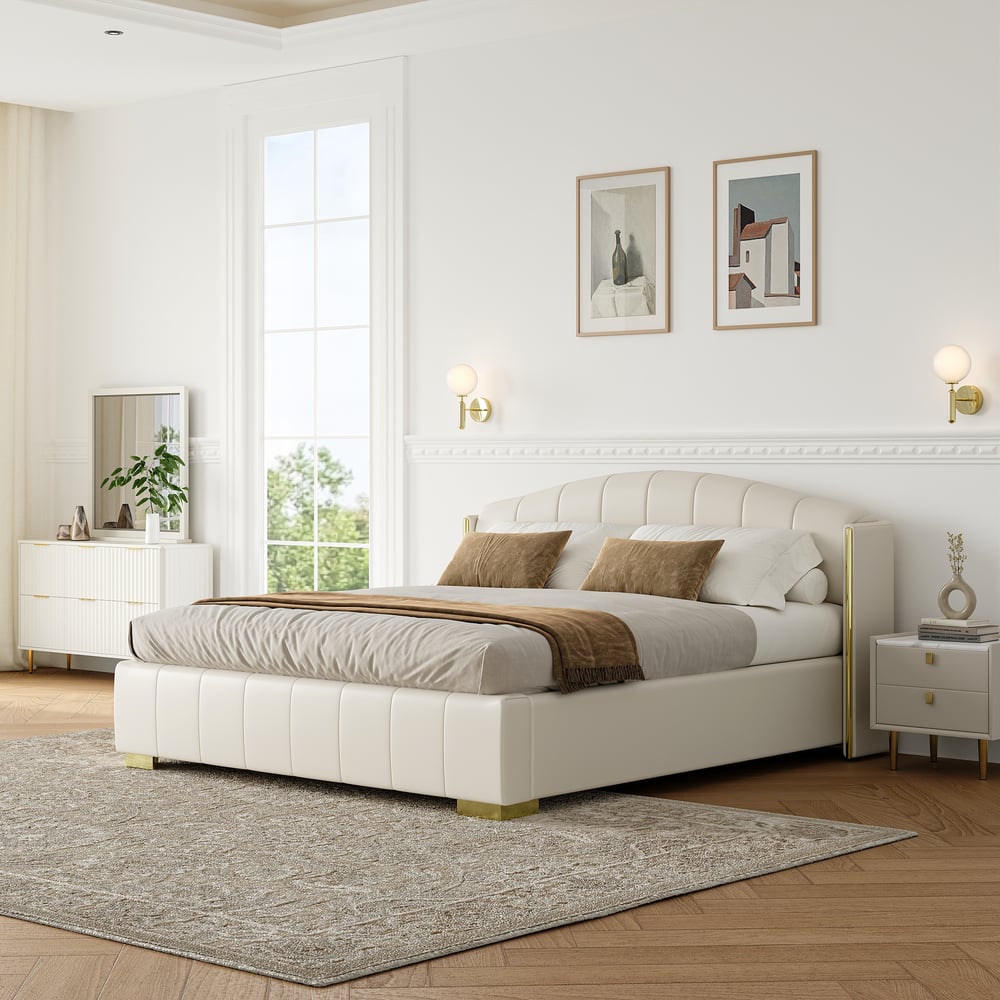 Questions et Réponses pour Cadre de lit super king size blanc moderne avec rangement relevable