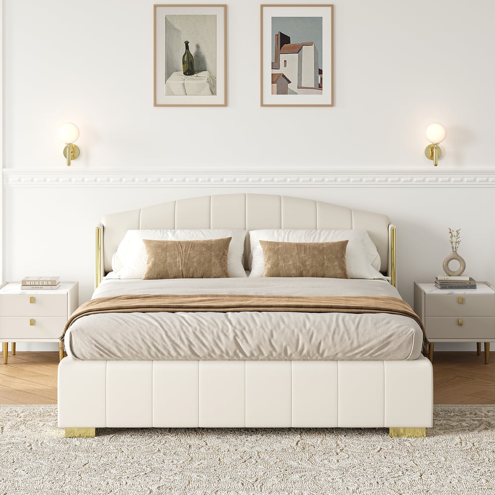 Questions et Réponses pour Cadre de lit super king size blanc moderne avec rangement relevable