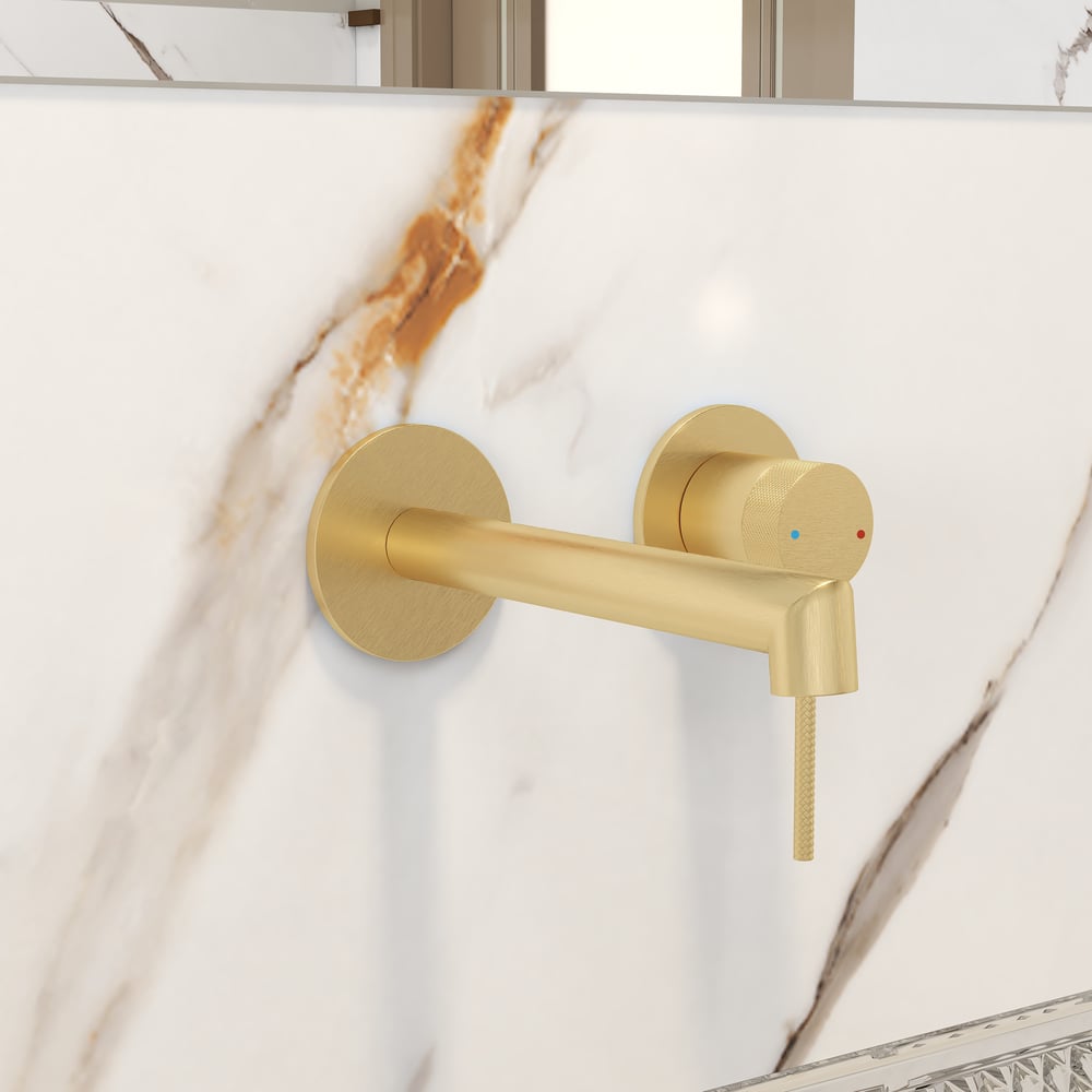 Customer Reviews for Single Lever Handle Wall Mounted Bathroom Tap Basin Tap Brass Brushed Gold