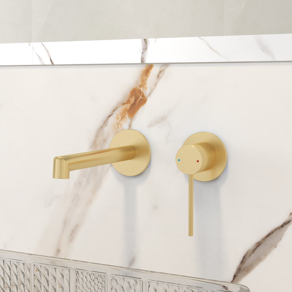 Customer Reviews for Single Lever Handle Wall Mounted Bathroom Tap Basin Tap Brass Brushed Gold