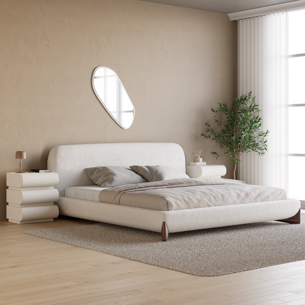 Hodnocení zákazníků pro položku Humply bělavý kožený inteligentní noční stolek se zásuvkami a bezdrátovým nabíjením