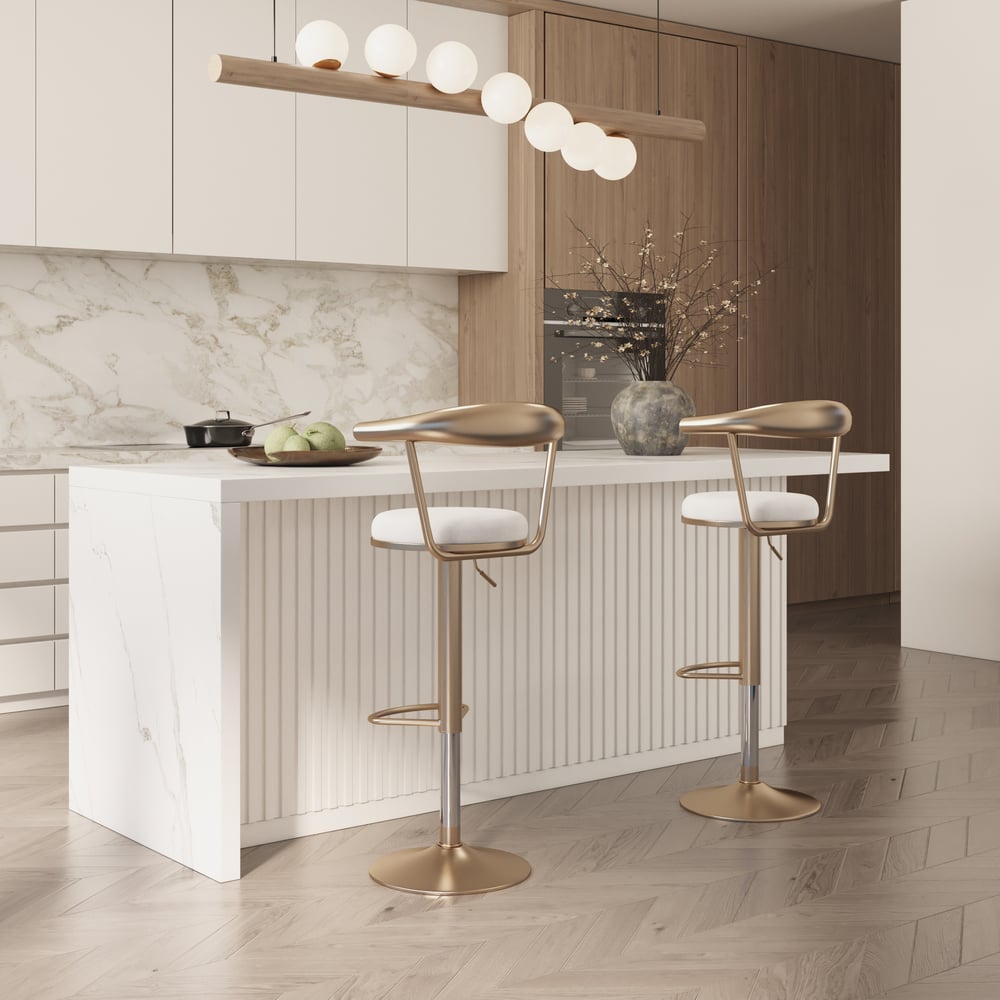 Questions and Answers for 1830mm Large White Kitchen Island & 2 Bar Height Stools Set Adjustable & Swivel