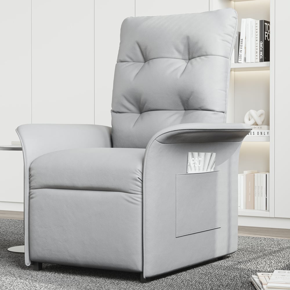 Oceny klientów dla Skórzane krzesło Power Recliner Accent z boczną kieszenią