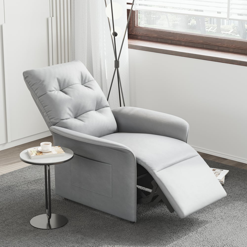 Oceny klientów dla Skórzane krzesło Power Recliner Accent z boczną kieszenią