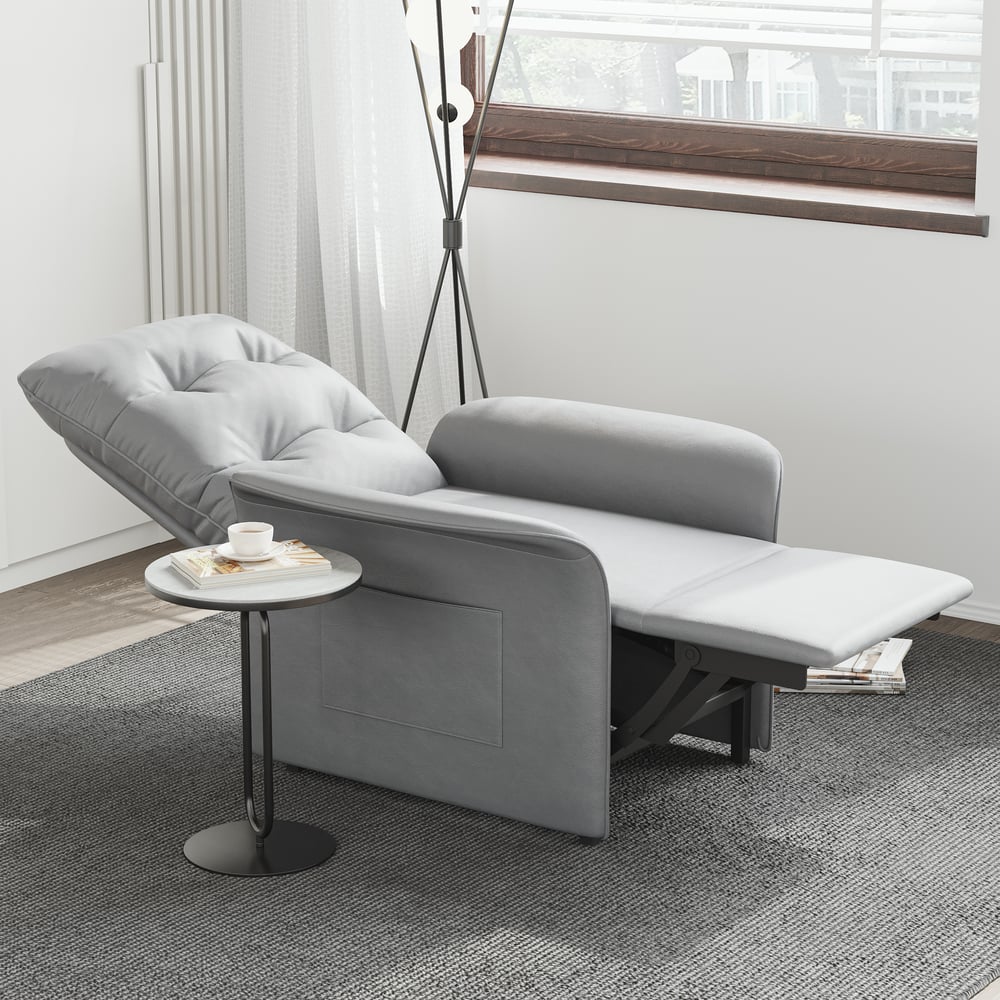 Oceny klientów dla Skórzane krzesło Power Recliner Accent z boczną kieszenią