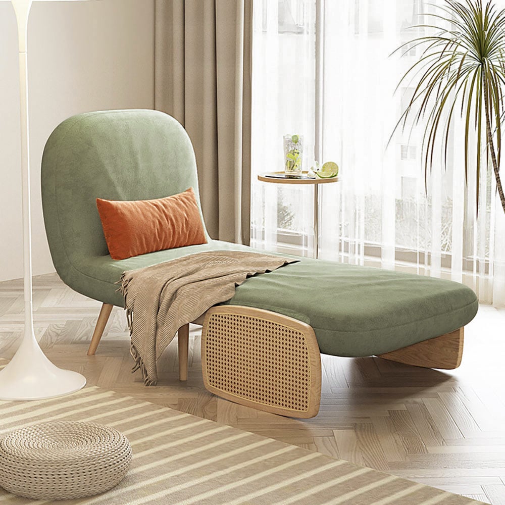 Questions et Réponses pour Lit de jour en rotin moderne du milieu du siècle, canapé-lit simple, chaise longue convertible