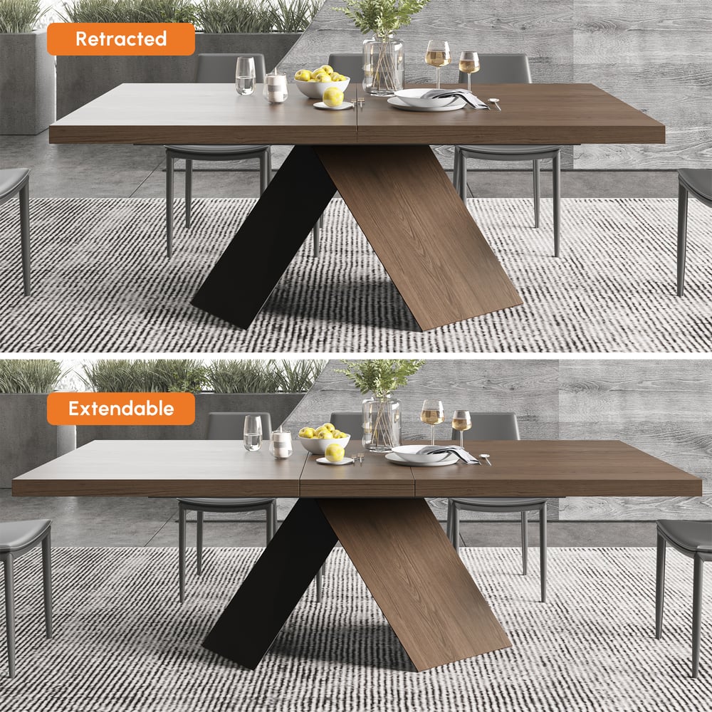 Questions and Answers for 2000mm-2400mm Farmhouse Extendable Walnut Dining Table Seats 6-10
