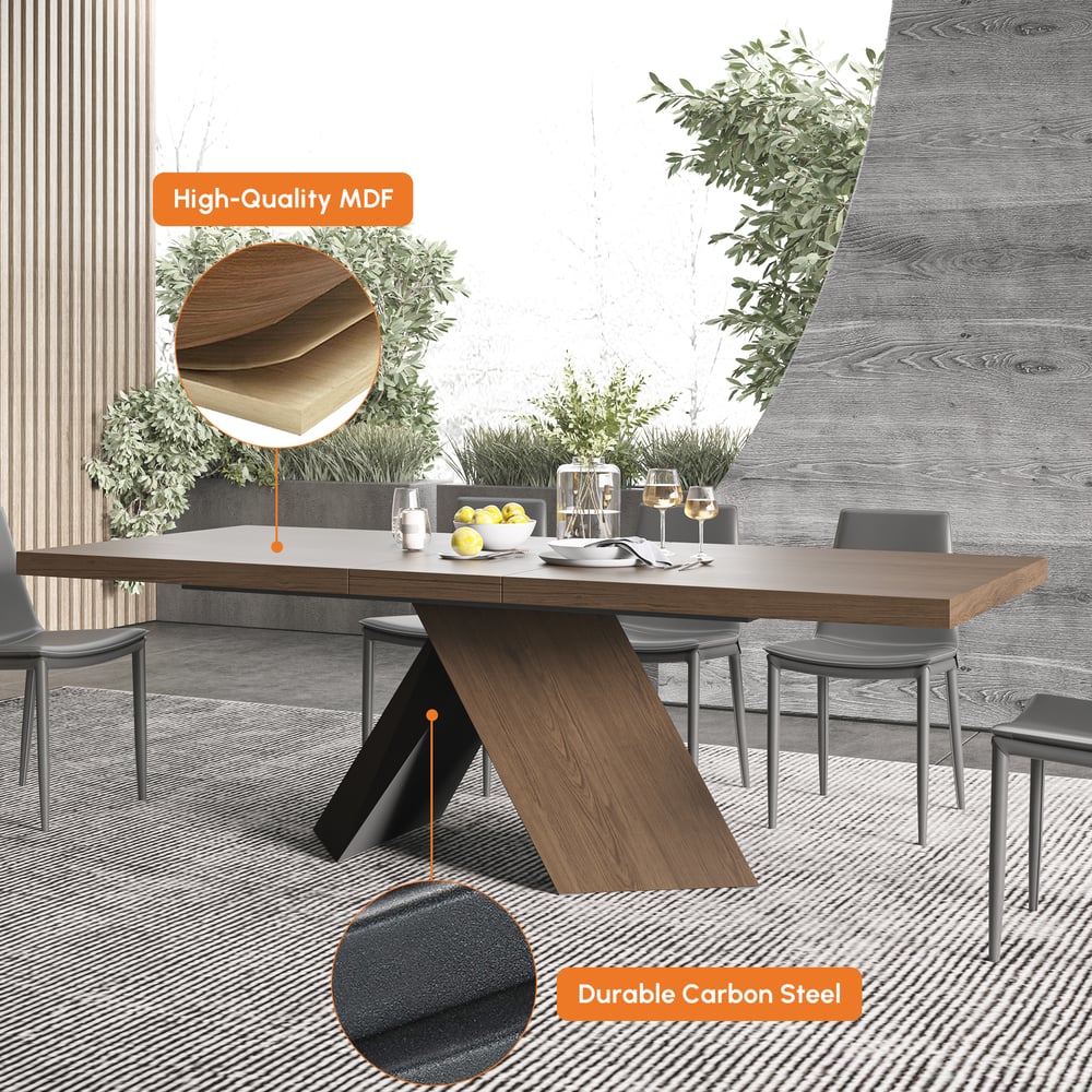 Questions and Answers for 2000mm-2400mm Farmhouse Extendable Walnut Dining Table Seats 6-10