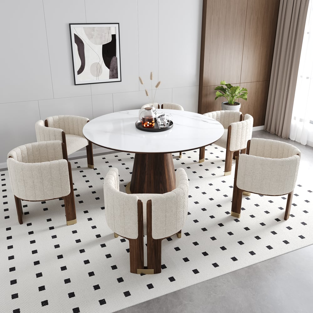 Otázky a odpovědi pro Kožená drážkovaná čalouněná akcentní židle s dřevěným rámem Sada 4 kusů