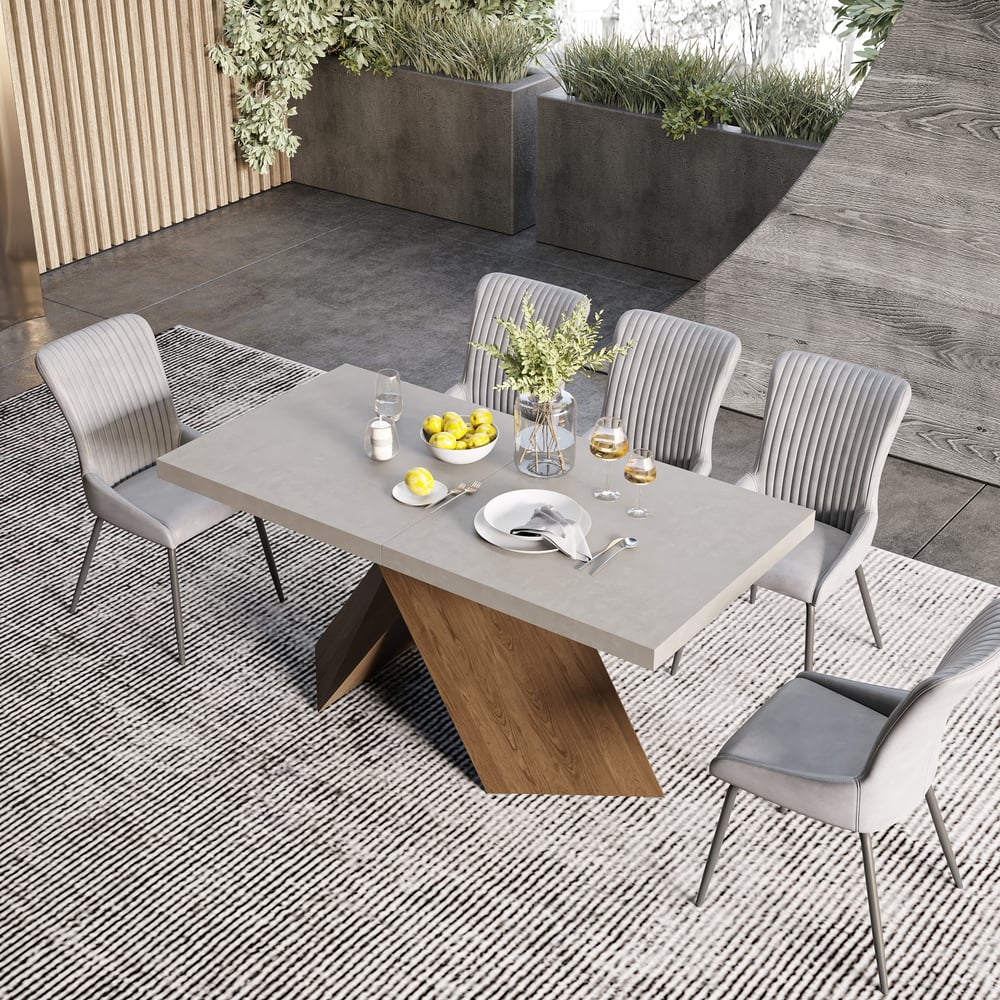 Kundenbewertungen für 1600 mm — 2000 mm Farmhouse, ausziehbarer Esstisch aus Holz, für 6-8 Personen