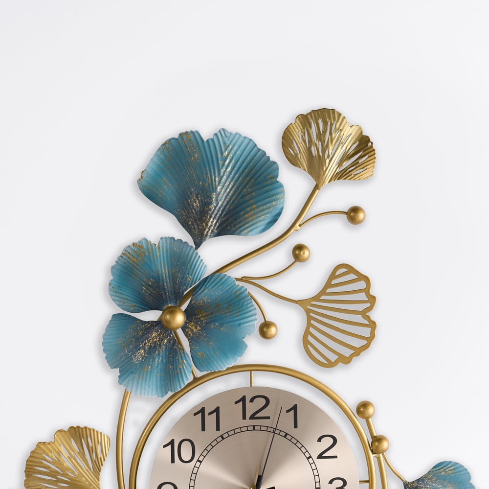 Otázky a odpovědi pro Moderní kovové velké nástěnné hodiny 3D listy a květiny Ginkgo Home Decor Art